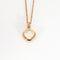Collier Collier Trèfle Quartz Rose 58 Facettes 002.689