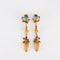 Boucles d'oreilles Boucles d'oreilles saphirs multicolore signées Percossi Papai 58 Facettes 0005