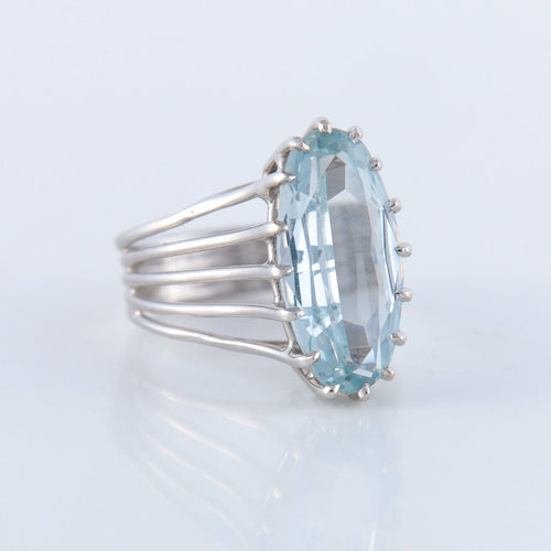 Bague 52 Bague Aigue-marine 58 Facettes JE76
