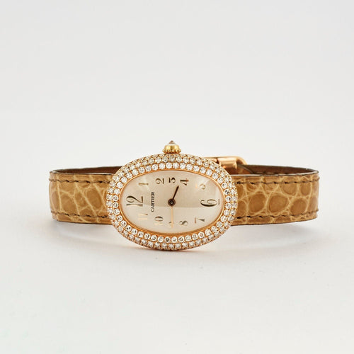 Montre CARTIER - Baignoire Or Jaune et Diamants 58 Facettes