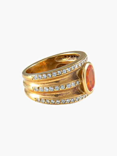 Bague 50 Bague Citrine Diamants 58 Facettes