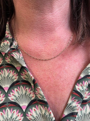 Collier CHAINE ANCIENNE MAILLE BÂTON 58 Facettes 053491