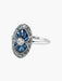 Ring Art Deco Ring Gold Platinum Sapphires Diamonds 58 Facettes