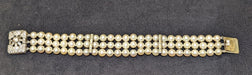 Bracelet Art Deco bracelet in pearls and diamond clasp 58 Facettes