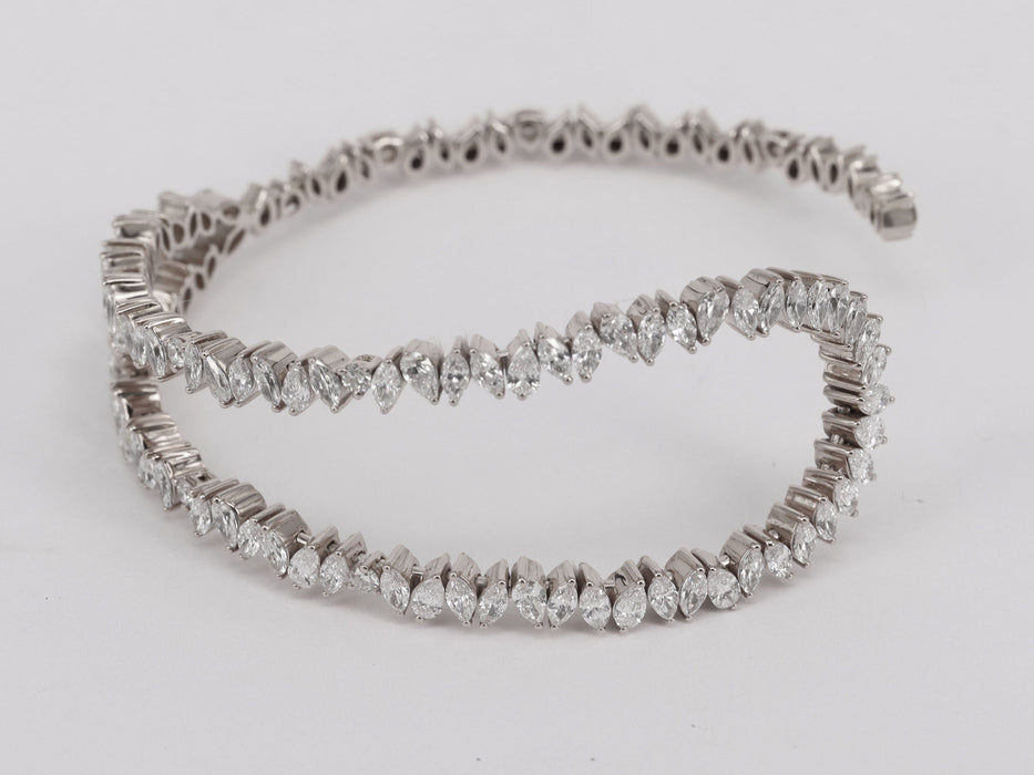 Bracelet Bracelet Or blanc Diamants 58 Facettes P682