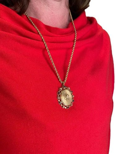 Pendentif PENDENTIF PORTE-PHOTO ANCIEN SAPHIRS ET PERLES 58 Facettes 056121