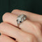 Bague 53 Bague ancienne en or blanc et diamants 58 Facettes P6L11