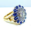 Bague 51 Bague Or blanc Diamants Saphirs 58 Facettes AB241