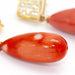 Earrings Gold, coral and diamond earrings 58 Facettes D360289JE