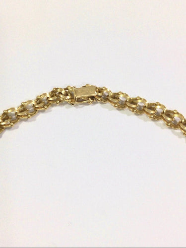 Collier Collier Or Rose maille entrelacée 58 Facettes 941194