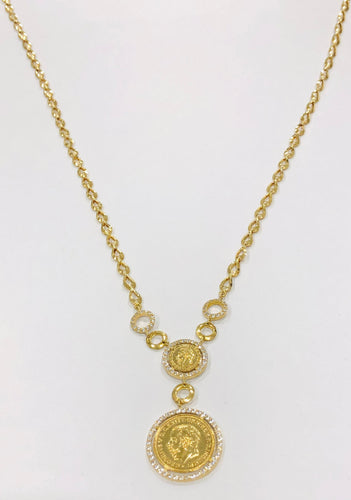 Collier Collier pièce or jaune 58 Facettes