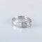 Bague 54 Bague ancienne diamant or blanc 58 Facettes