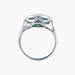 Ring 52 Art Deco style ring Diamonds Emeralds 58 Facettes