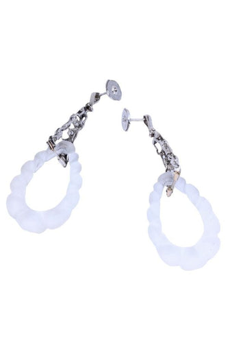 Boucles d'oreilles BOUCLES D'OREILLES PENDANTES CRISTAL ET DIAMANTS 58 Facettes 068471