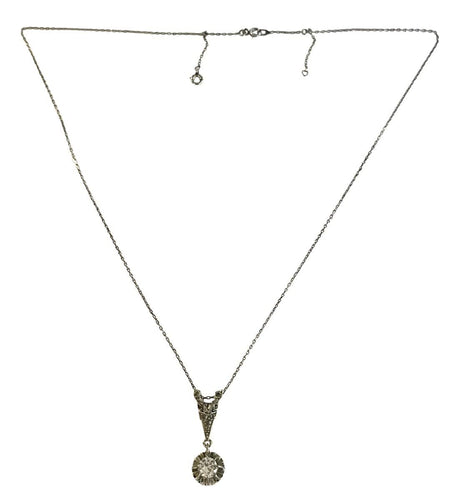 Collier Pendentif Goutte En Platine Et Diamants 58 Facettes 996761