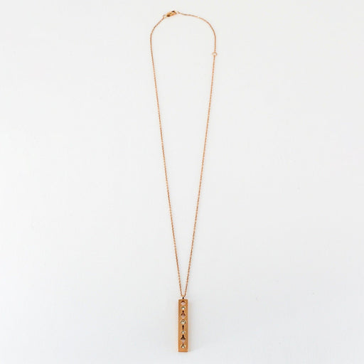 DINH VAN necklace - Pulse pendant chain in pink gold and diamonds 58 Facettes