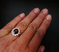 Bague 54 Bague Marguerite Saphir Diamants, Or Blanc 58 Facettes 867950