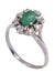 Ring 56 Marguerite Ring Yellow Gold Emerald Diamonds 58 Facettes 080441