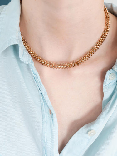 Collier Collier ancien Or Rose 58 Facettes