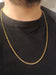 Gold Chain Necklace with Curb Links 58 Facettes