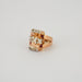 Ring 53.5 Tank ring Diamonds red stones 58 Facettes A6322