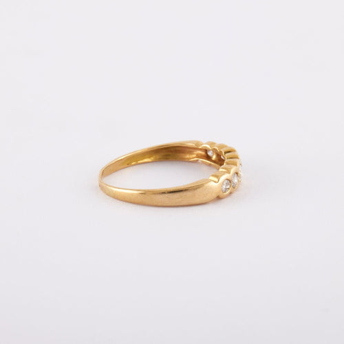 Bague 51 Demi-alliance 7 Diamants 58 Facettes JE500