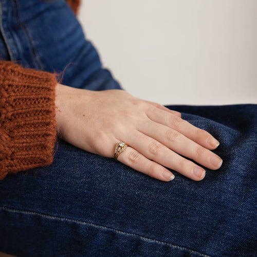 Bague 46 Bague bandeau diamants 58 Facettes JE493