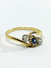 Ring 59.5 White and Blue Sapphires Ring 58 Facettes 3107/1