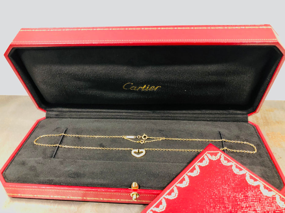 Collier Cartier - Collier cœur, or jaune, diamants 58 Facettes
