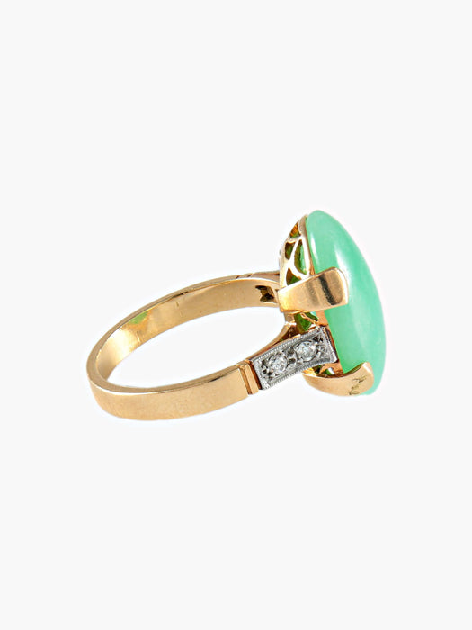 Bague 57 Bague Jade Diamants 58 Facettes