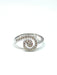 Ring White gold diamond swirl ring 58 Facettes