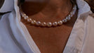 Collier Collier de perles, fermoir diamants. 58 Facettes