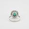 Bague BAGUE EMERAUDE OVALE ENTOURAGE DIAMANTS 58 Facettes