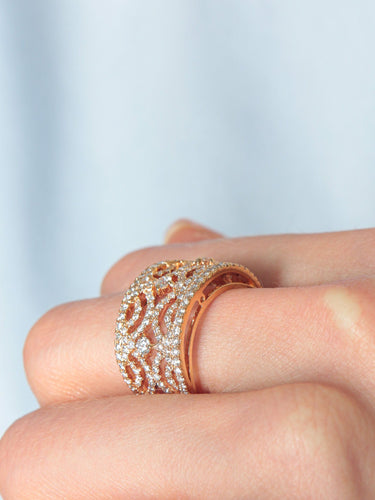 Bague 52 Bague Ruban Diamants 58 Facettes