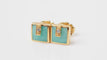 Boucles d'oreilles CLOZEAU - Boucles d'oreilles Or Résine Verte 58 Facettes clozeau