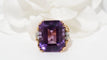 Bague 56 Bague vintage or rose et platine, améthyste et diamants 58 Facettes 31800