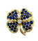 Broche Broche trèfles or jaune, saphirs et diamant 58 Facettes