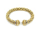 Bracelet Yellow gold and white gold bangle bracelet 58 Facettes