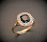 Bague 54 Bague Saphir et Diamants Taille Rose 58 Facettes 1035096
