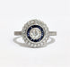 Ring 54 Art deco style ring with sapphires and diamonds 58 Facettes TBU
