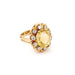 Bague Bague Cocktail Citrine Ovale Diamants Or Jaune 58 Facettes B335