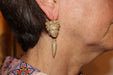 Boucles d'oreilles Antique lava cameos gold earrings 58 Facettes 7448