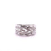 Ring Openwork ring in white gold, diamonds 58 Facettes