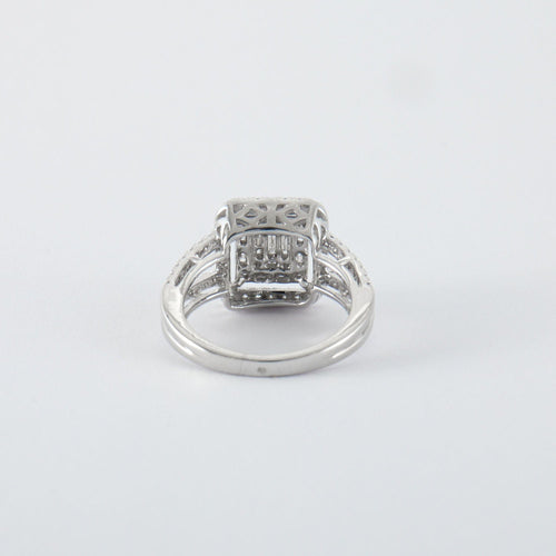 Bague Bague en Or blanc & diamants 58 Facettes