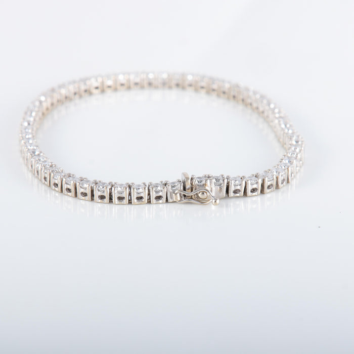 Bracelet Bracelet Rivière Or Blanc Diamants 4cts 58 Facettes 220406