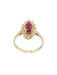 Ring 52 MARQUISE MODERN RUBY AND DIAMOND 58 Facettes 040311