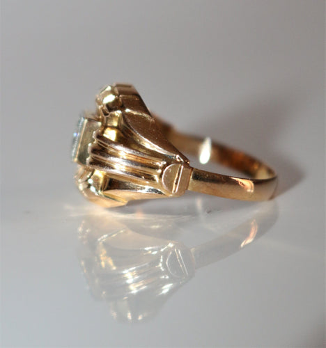 Bague 52 Bague Années 40 Or Jaune Et Diamant 58 Facettes 495.2