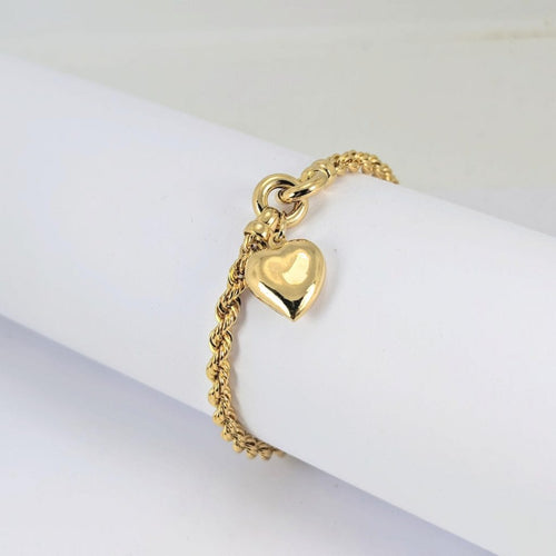 Bracelet BRACELET COEUR EN OR JAUNE 58 Facettes