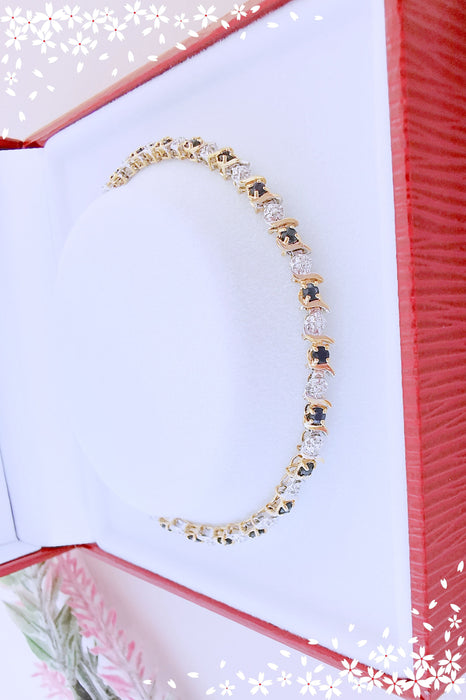 Bracelet Bracelet Rivière Diamants  Saphirs 58 Facettes AA 1515