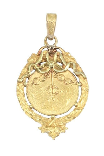 Pendentif MÉDAILLE IDENTITÉ ART DÉCO 58 Facettes 057791